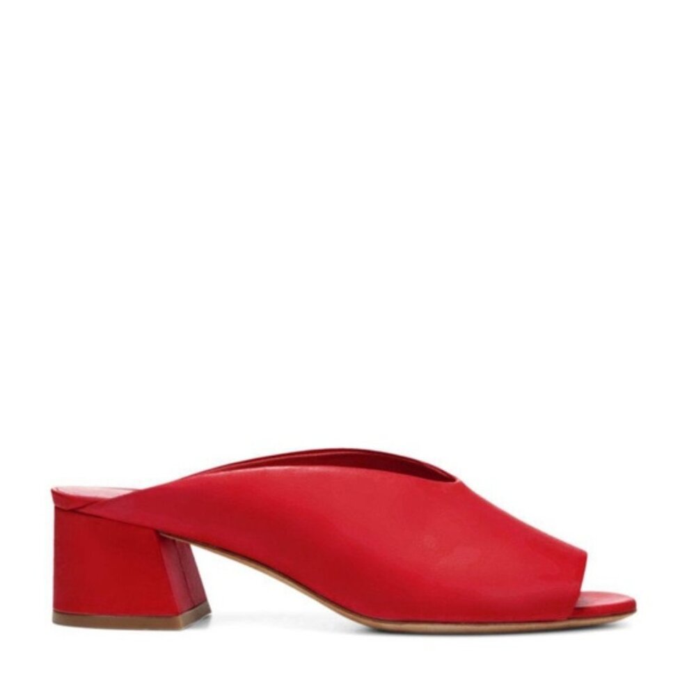 Vince Red Block Heel Mule Size 7.5
